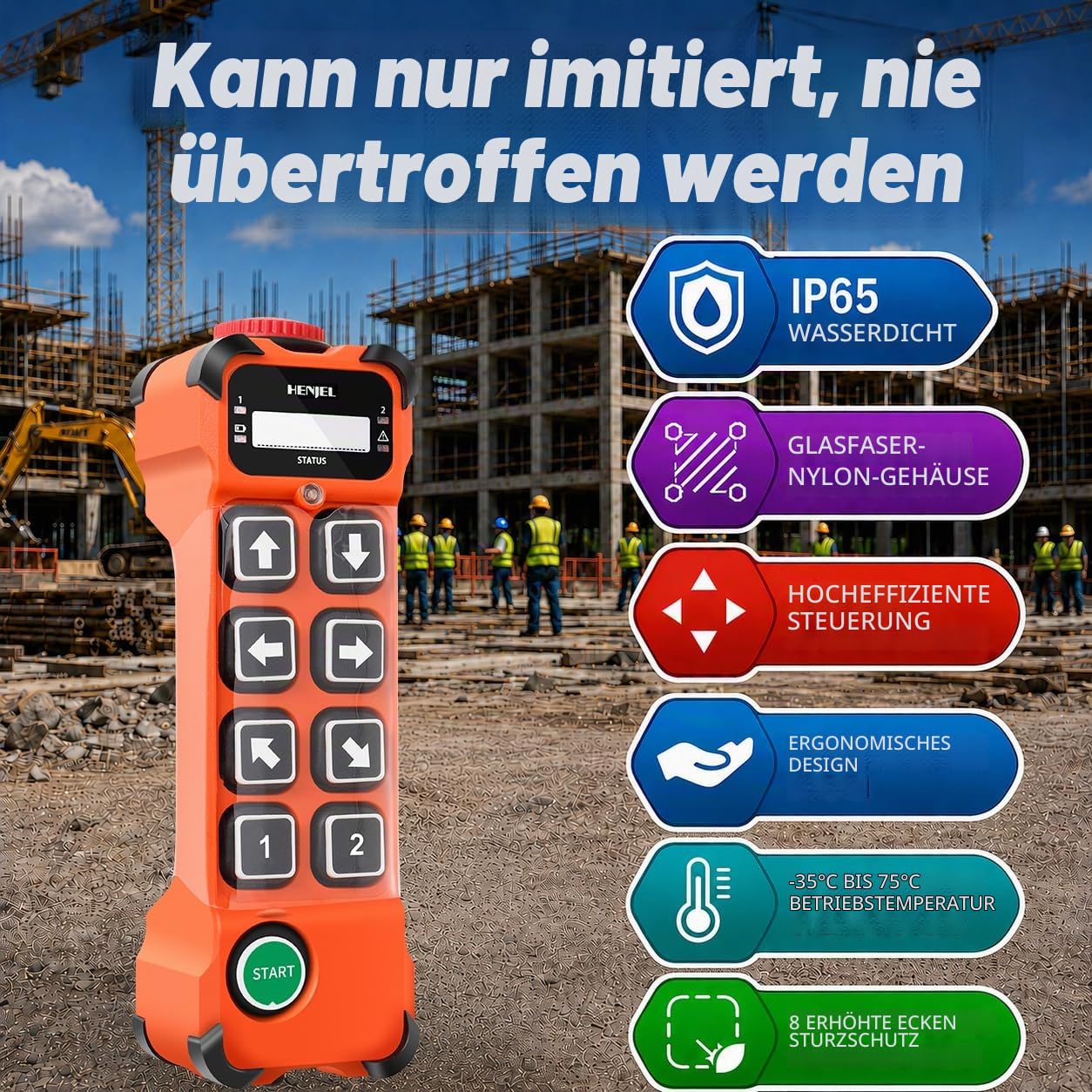 H108 Drahtlose Kran Fernbedienung Funk 12-65V 12V 24V 36V Industrielle