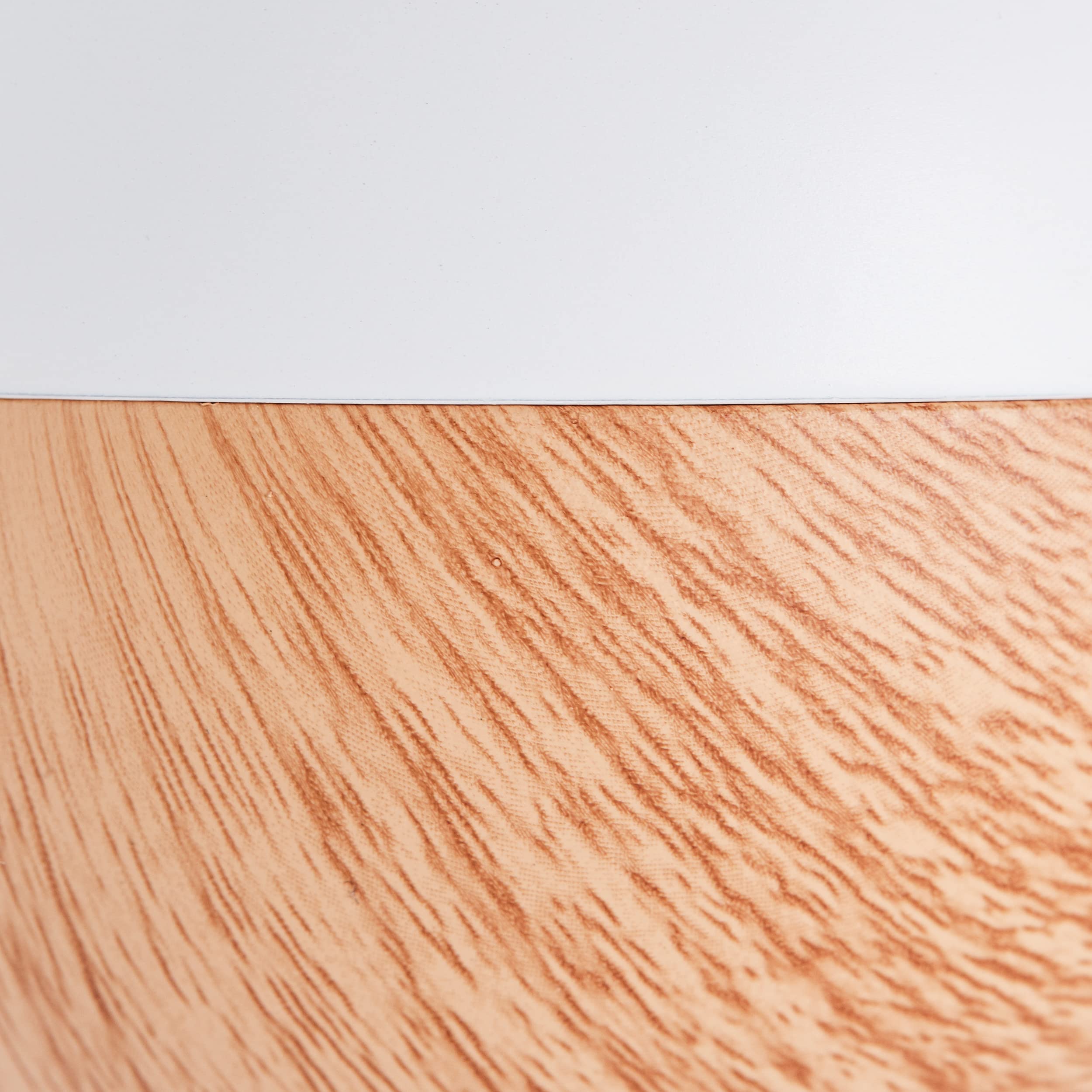Lightbox Faretto da soffitto a LED con luce bianca calda - Tubo spot a 4 fiamme con teste orientabili - Plafoniera con lampadina inclusa e sostituibile - Metallo bianco/legno