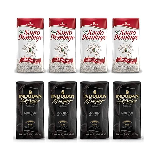 Café Santo Domingo + Induban Gourmet | Café molido - Paquete de 128 oz - Productos de la República Dominicana