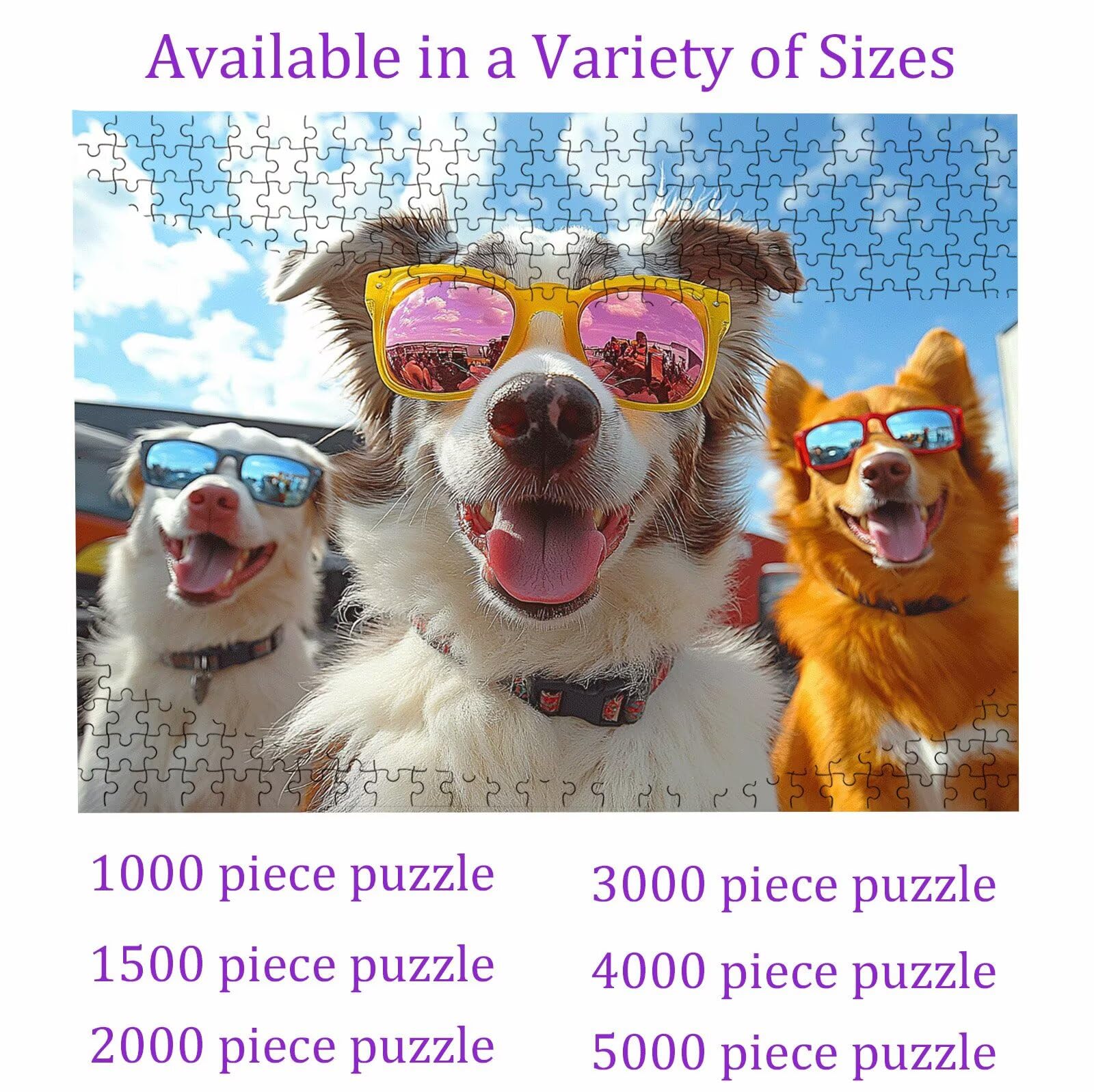 Puzzle animale Cane(2), Puzzle Adulti 3000 pezzi, Puzzles Legno con Squisita Scatola di Imballaggio, Rompicapo per Esperti con Incastro Perfetto, Stampa Alta Definizione, Regalo per Adulti W3H-780