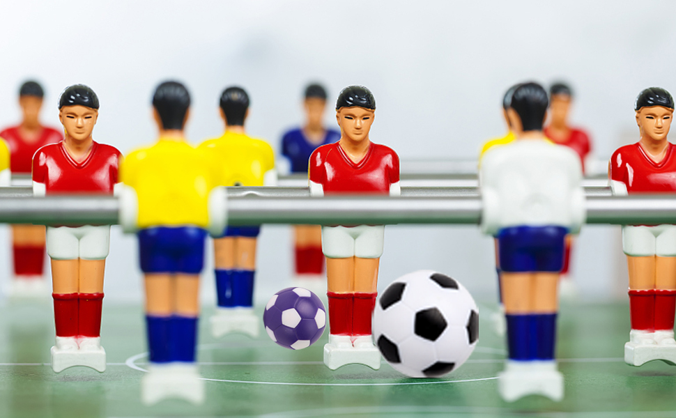 Lot de 6 balles de babyfoot en liège pour table de football, balles de rechange en bois massif naturel avec texture de précision et faible bruit pour tables de jeu d'intérieur (boule