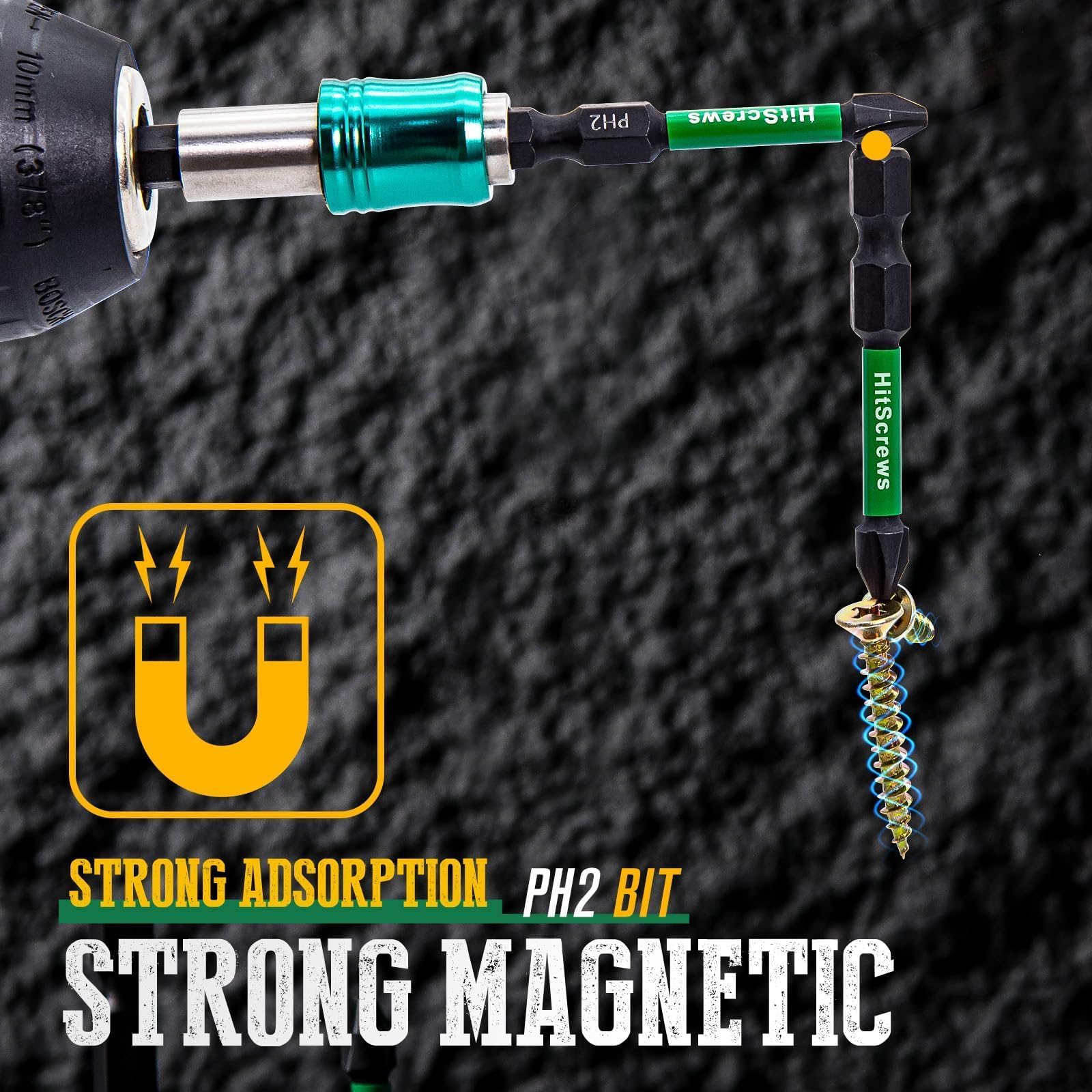 20 sztuk końcówek udarowych Phillips #2, 2-calowe magnetyczne bity wkrętakowe, końcówki udarowe S2 Steel Ph2 do wkrętarki udarowej Ready & Home Repair