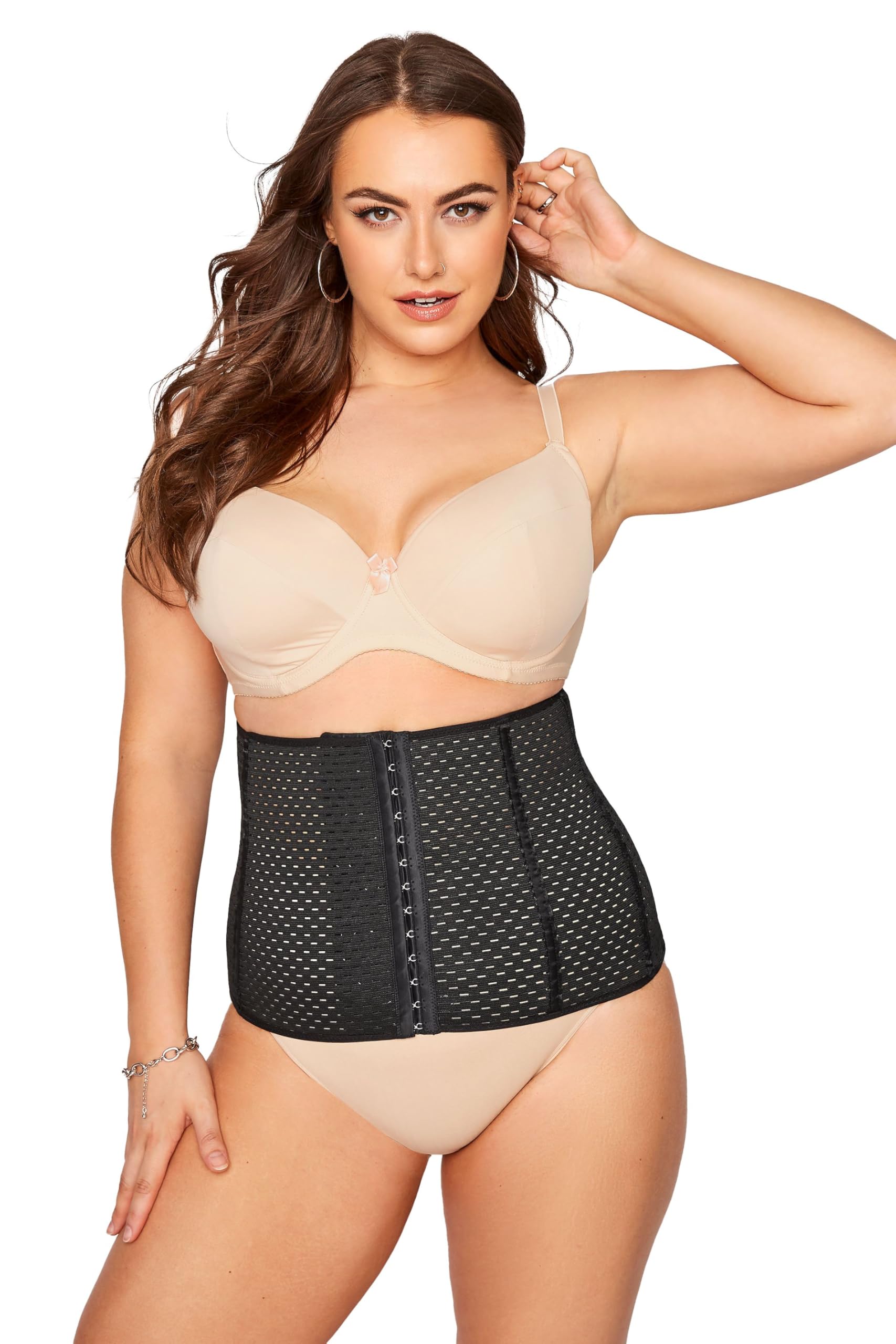 Yours Black Hook & Eye Belly Band - Women's Shapewear - Size 16