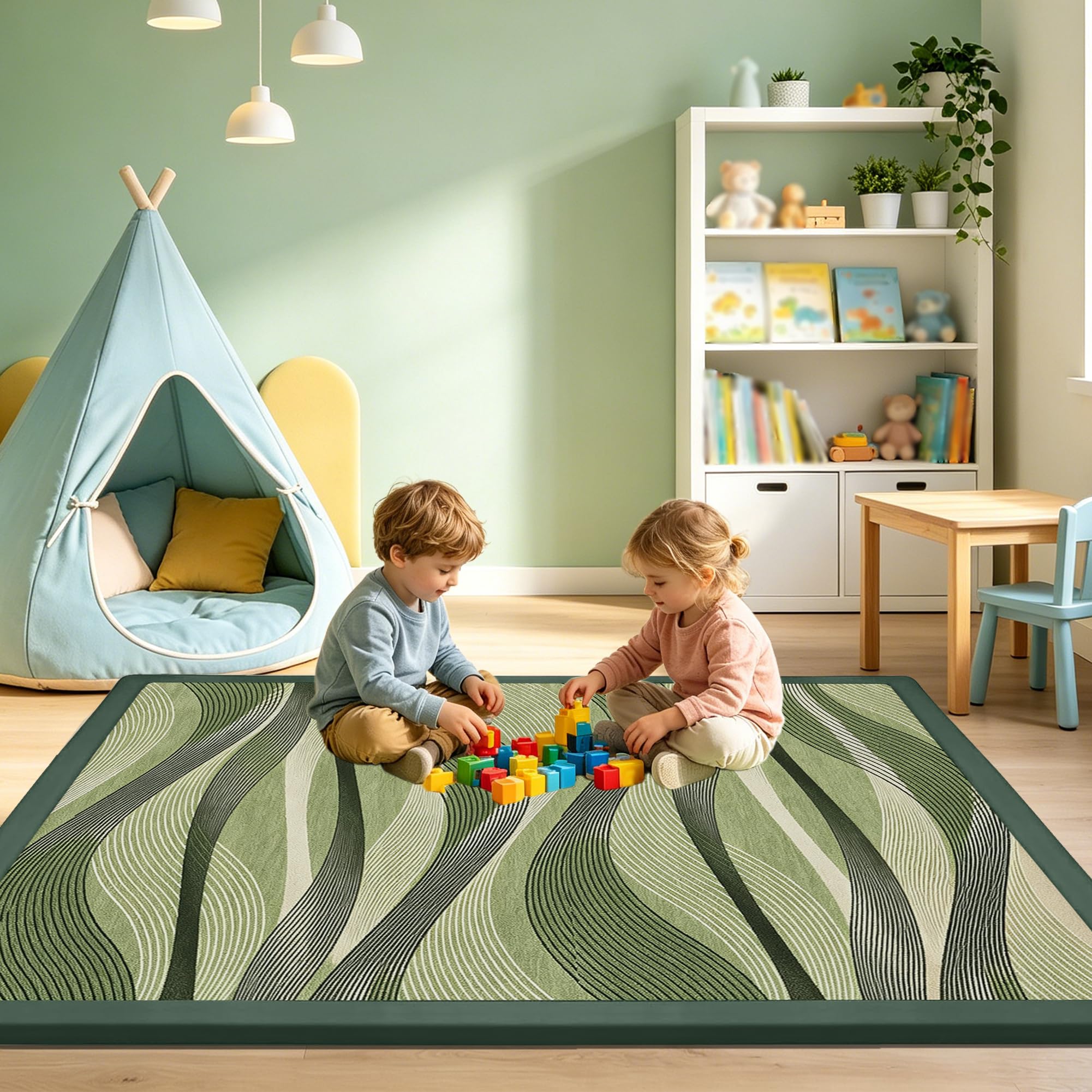 Tappeto Neonato 2cm Tappeti Gioco Bambini 140 x 160 cm | Lavabile Antiscivolo Morbido Tatami per Yoga,Esercizio Fisico Gattonare, Scendiletto per Box e Aree Gioco per Bambino