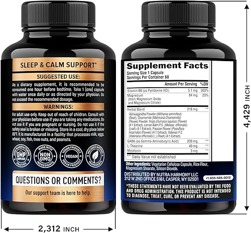 Miniatura 2 de Pastillas para dormir para adultos de 550 mg - Melatonina 3 mg  Raíz de valeriana para dormir  L-teanina  Magnesio - Suplemento natural para ayudar