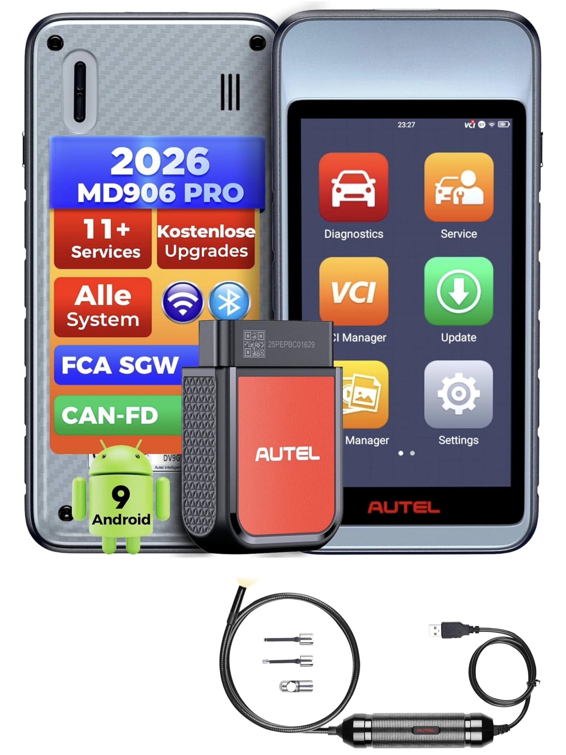 Autel MD906Pro + MV108S Bündeln: Auto Diagnosegerät+ Inspektionskamera