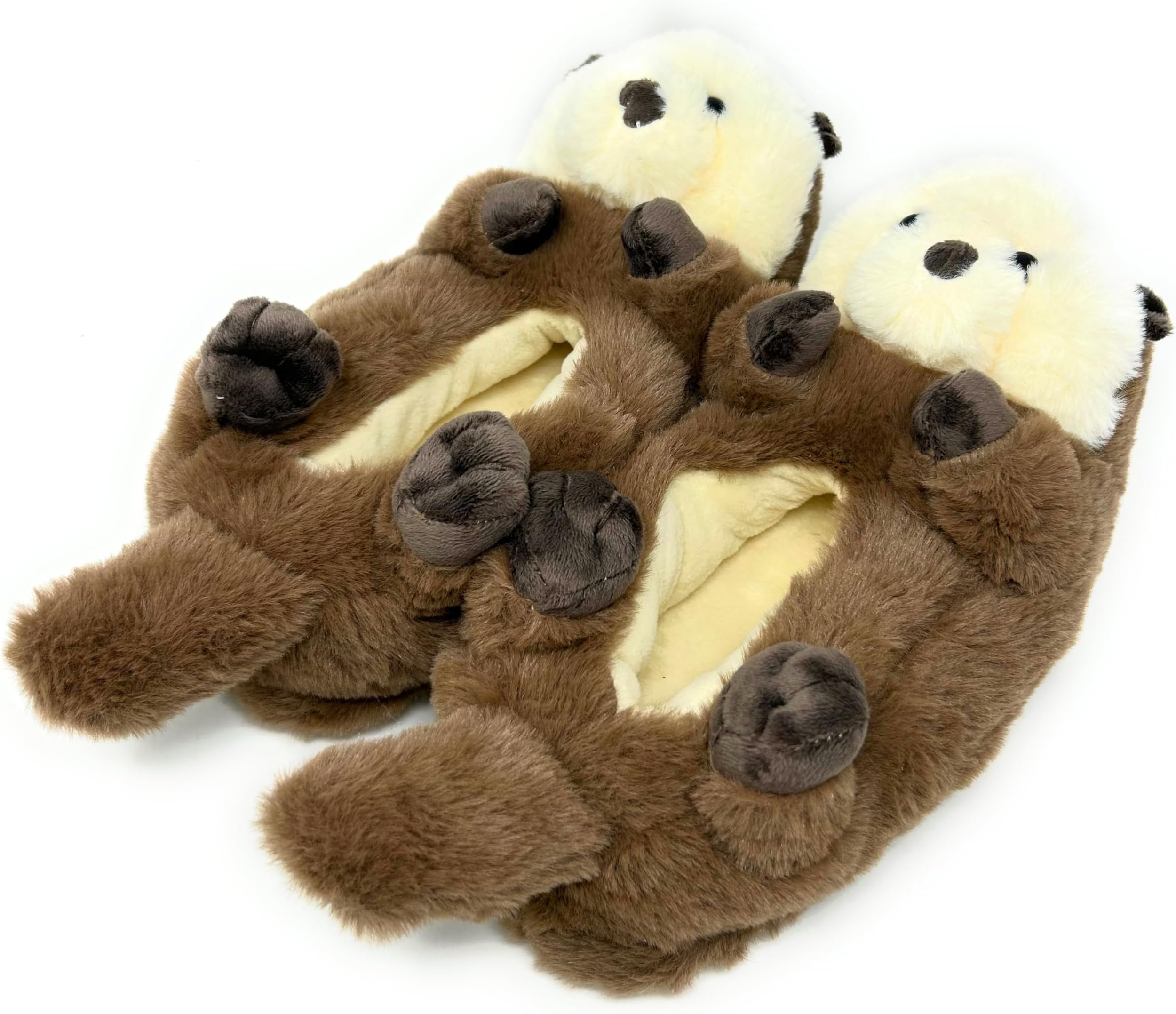 ooohyeahFunny Animal Hug Plush Slippers for Women, Novelty Cute Cozy Warm House Slippers with Non-Slip Grips