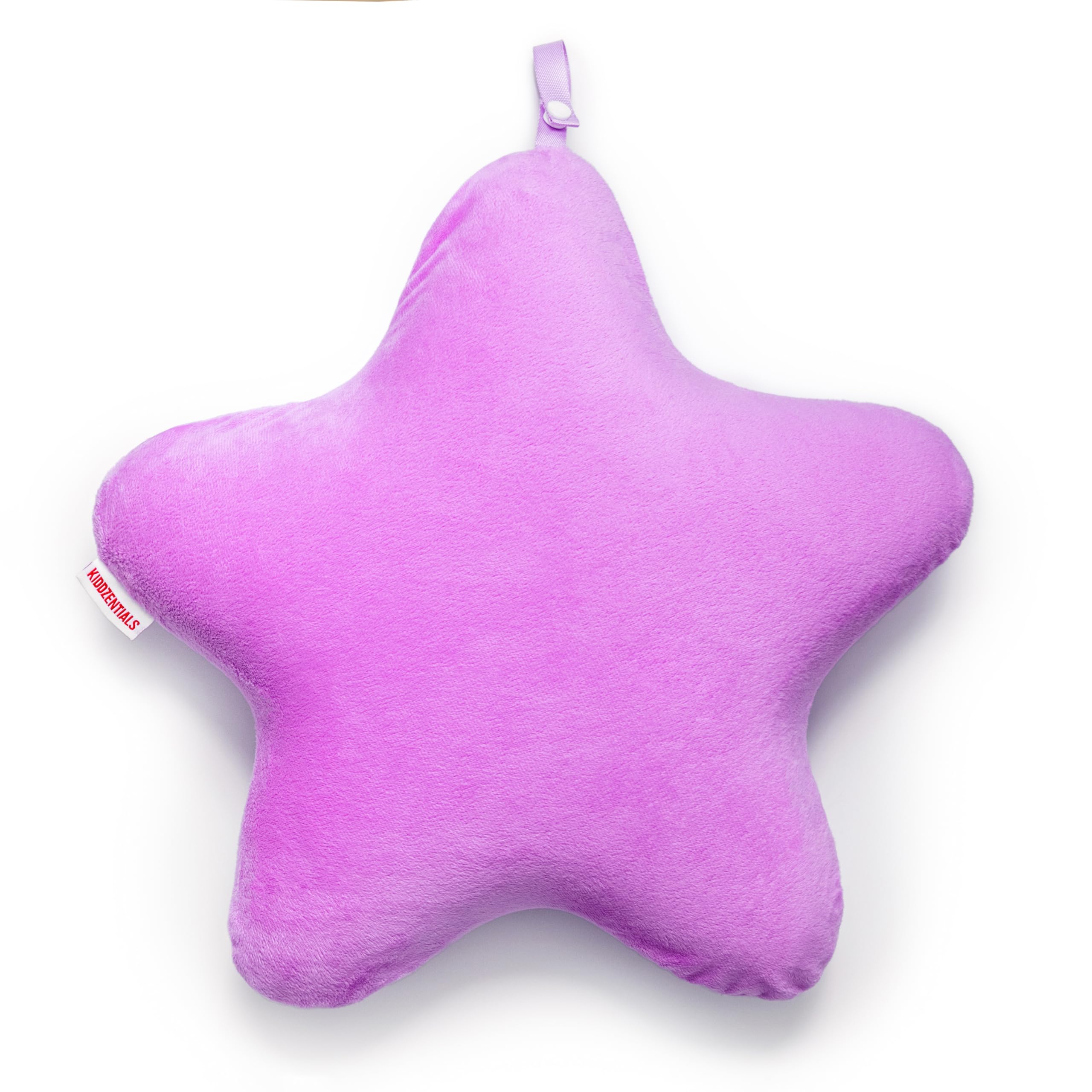 Kiddzentials Star Pillow 15in with Interior Memory Foam, Removable Outer Layer, Throw and Floor Pillow for Kids, Perfect for Classrooms, Childrens Room Decor, Purple