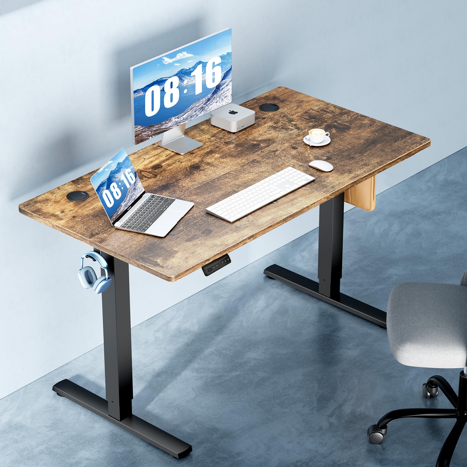 Snapklik.com : Standing Computer Desk, Office Table Adjustable Height ...