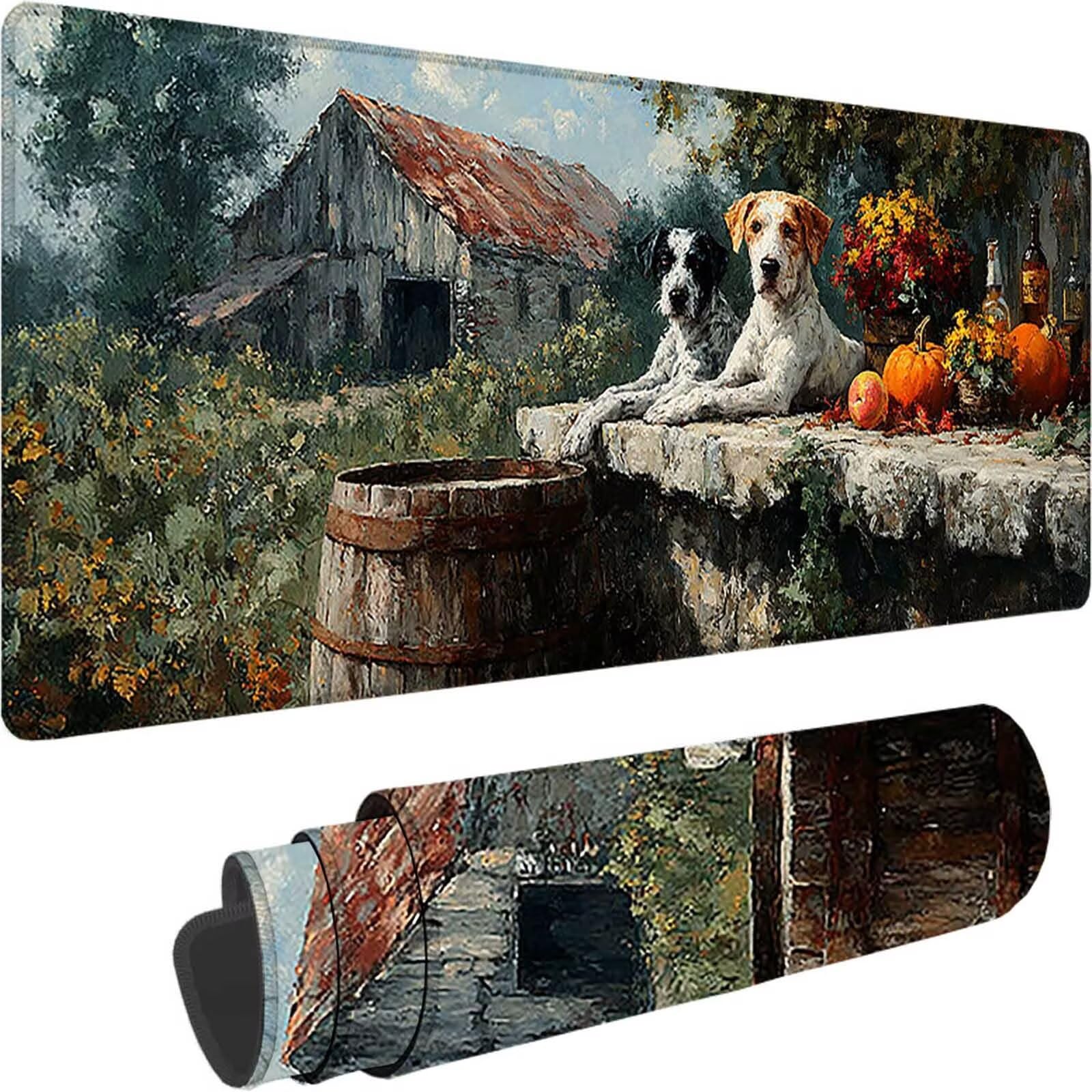 Podkładka pod mysz XXL 1500 x 800 x 3 mm, szara zmywalna podkładka pod mysz dla psów akcesoria do gier, z antypoślizgową gumową podstawą na biurko do komputera, pracy, biura, prezent dla mężczyzn l