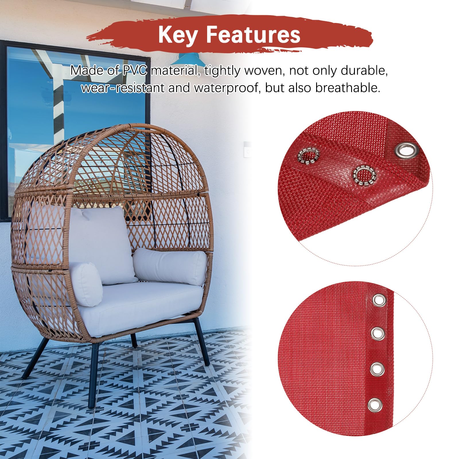 Tessuto di ricambio per sedie Zero Gravity, tessuto di ricambio per sedie da patio, sedia Gravity per sedia da salotto all'aperto [rosso]
