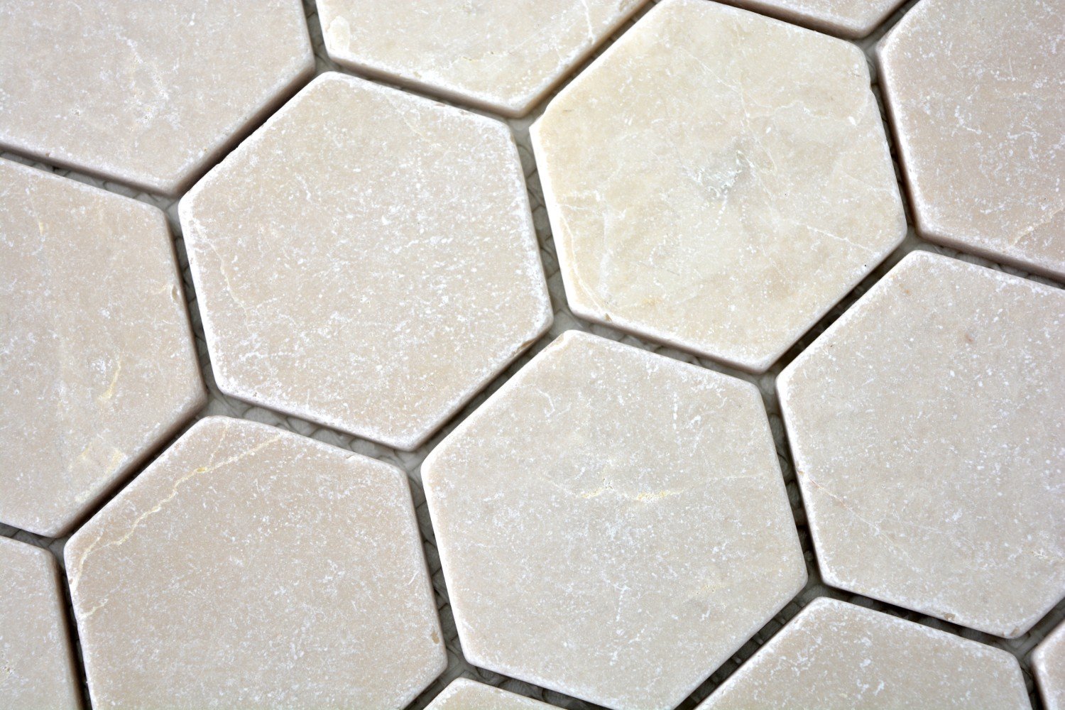 mosaico beige esagono Antico Botticino marmo