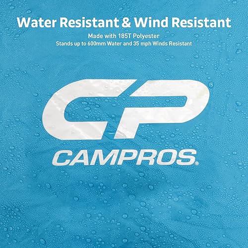 Miniatura 7 de CAMPROS CP Tienda de campaña para 3468 personas, impermeable, resistente al viento, tienda de campaña familiar con lluvia, ventanas de malla