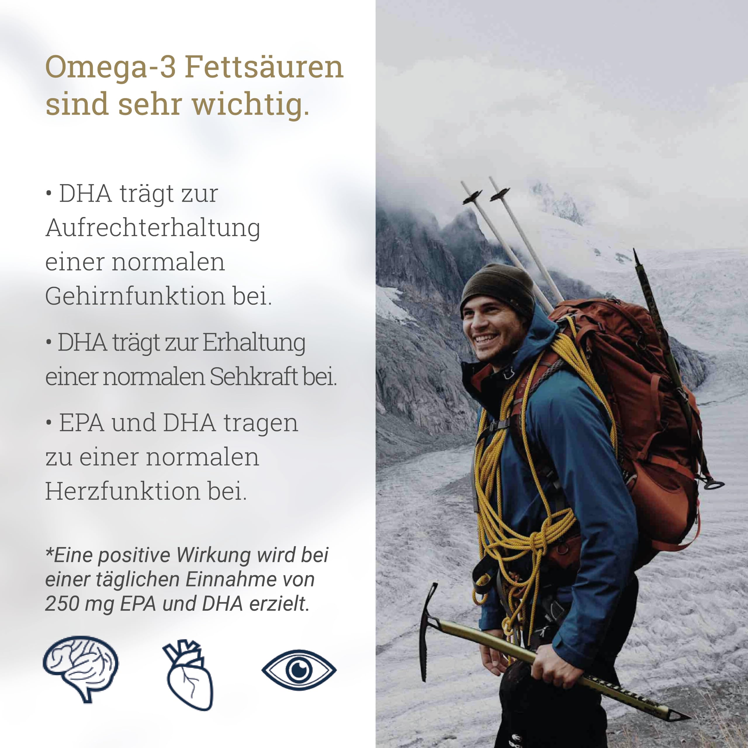1050mg Omega 3 Fischöl Kapseln 93 Stück - mit 540mg EPA und 390mg DHA. Aus nachhaltigem Fischfang und frei von Zusatzstoffen. Made in Norway. Nachfüllpackung für 1 Monat