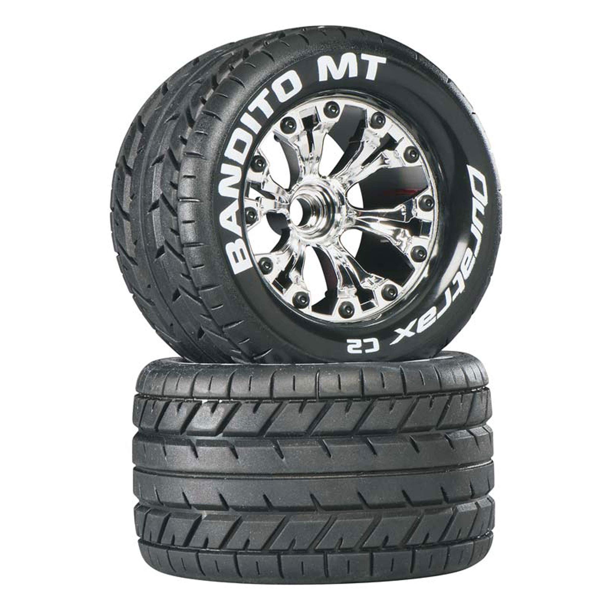 Duratrax Sidearm MT 2.8 Truck 2WD Mounted Rear C2 Wheels (2-Piece), Black — view 9