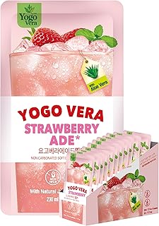 Yogo Vera Strawberry Ade Korean Drink Pouches – Authentic Korean Conveni...