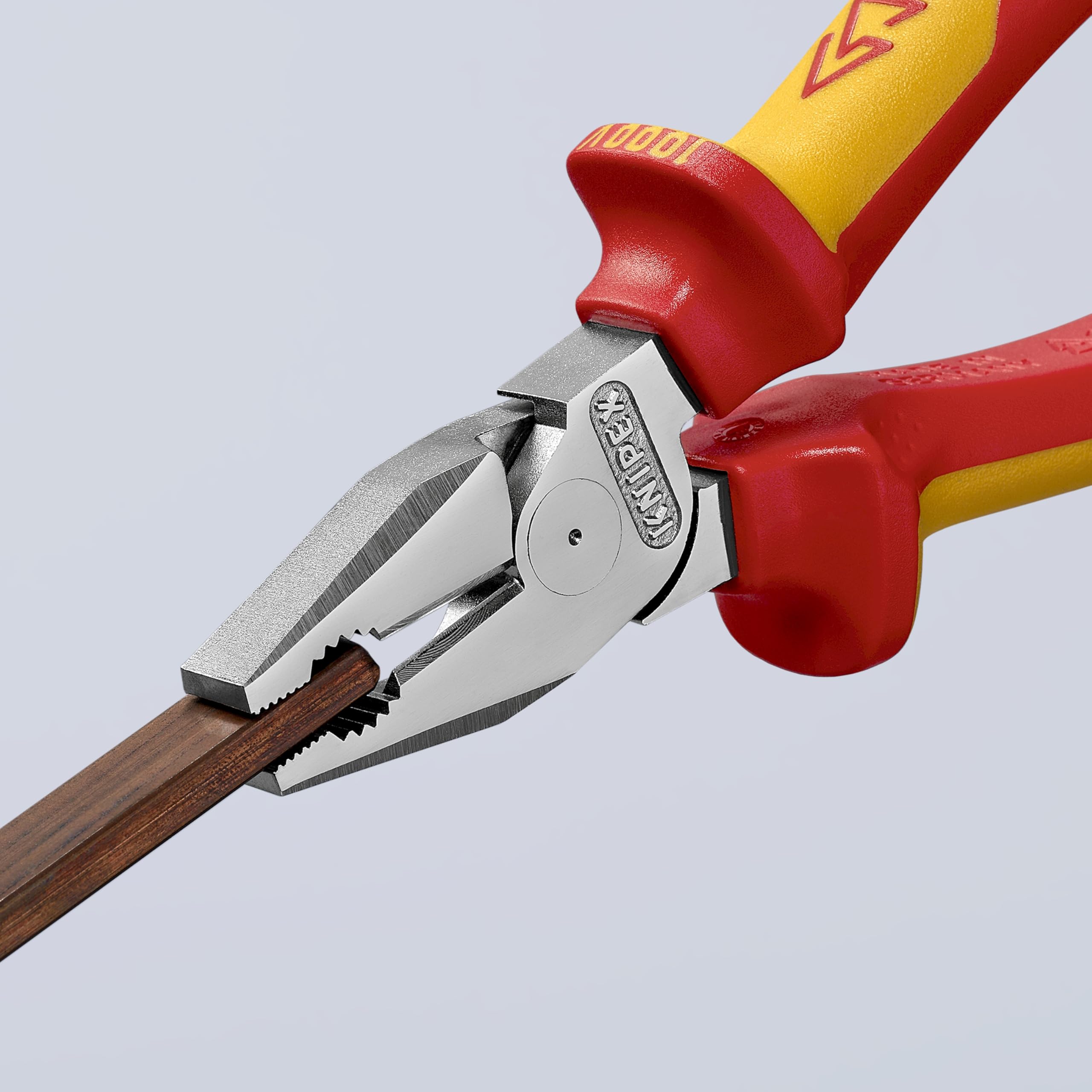 KNIPEX Tools - Pinze combinate ad alta leva, cromate, isolate 1000V (206180)