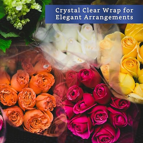 Vista 16 de FIESTA WRAPS Rollo de celofán transparente (16 pulgadas x 110 pies) – Rollo de celofán – Papel de regalo transparente para envolver cestas de regalo