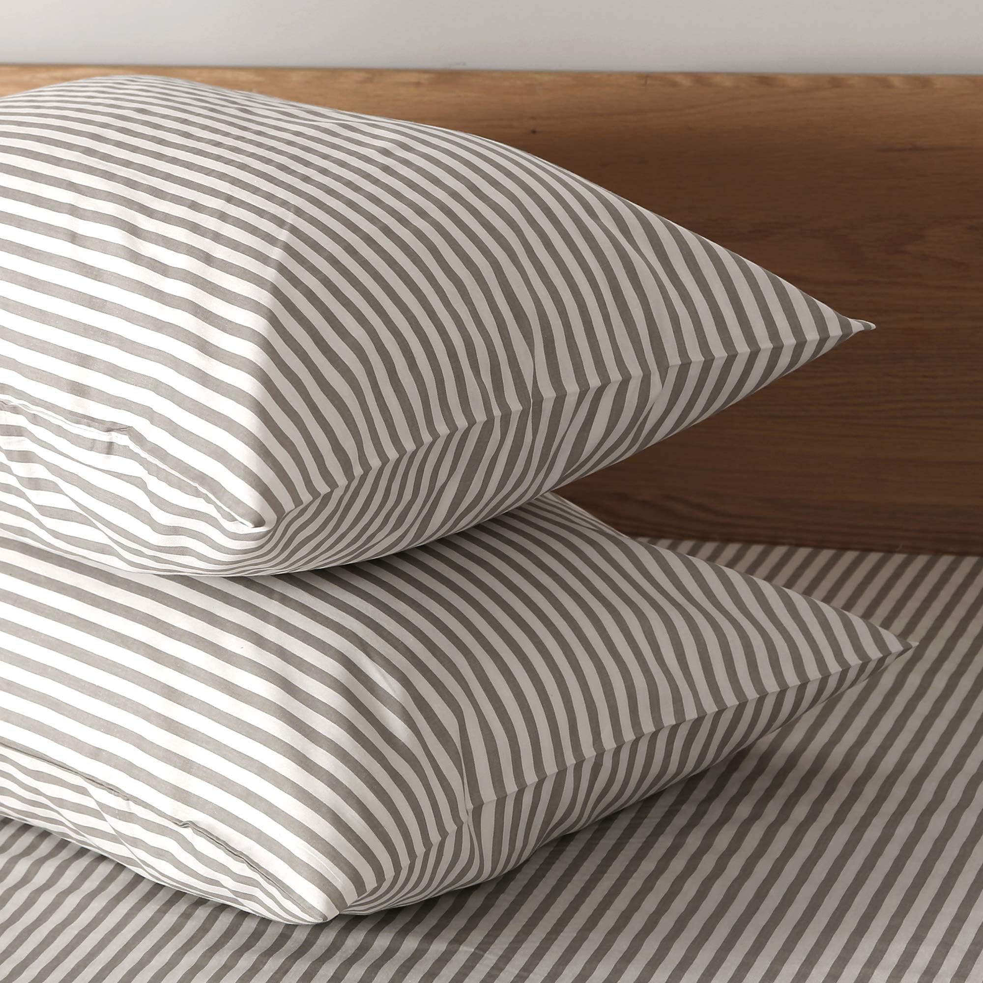 Juego de cama de algodón suave y lujoso, tamaño individual, queen y king (fundas de edredón y de almohadas) (no incluye edredón) 9