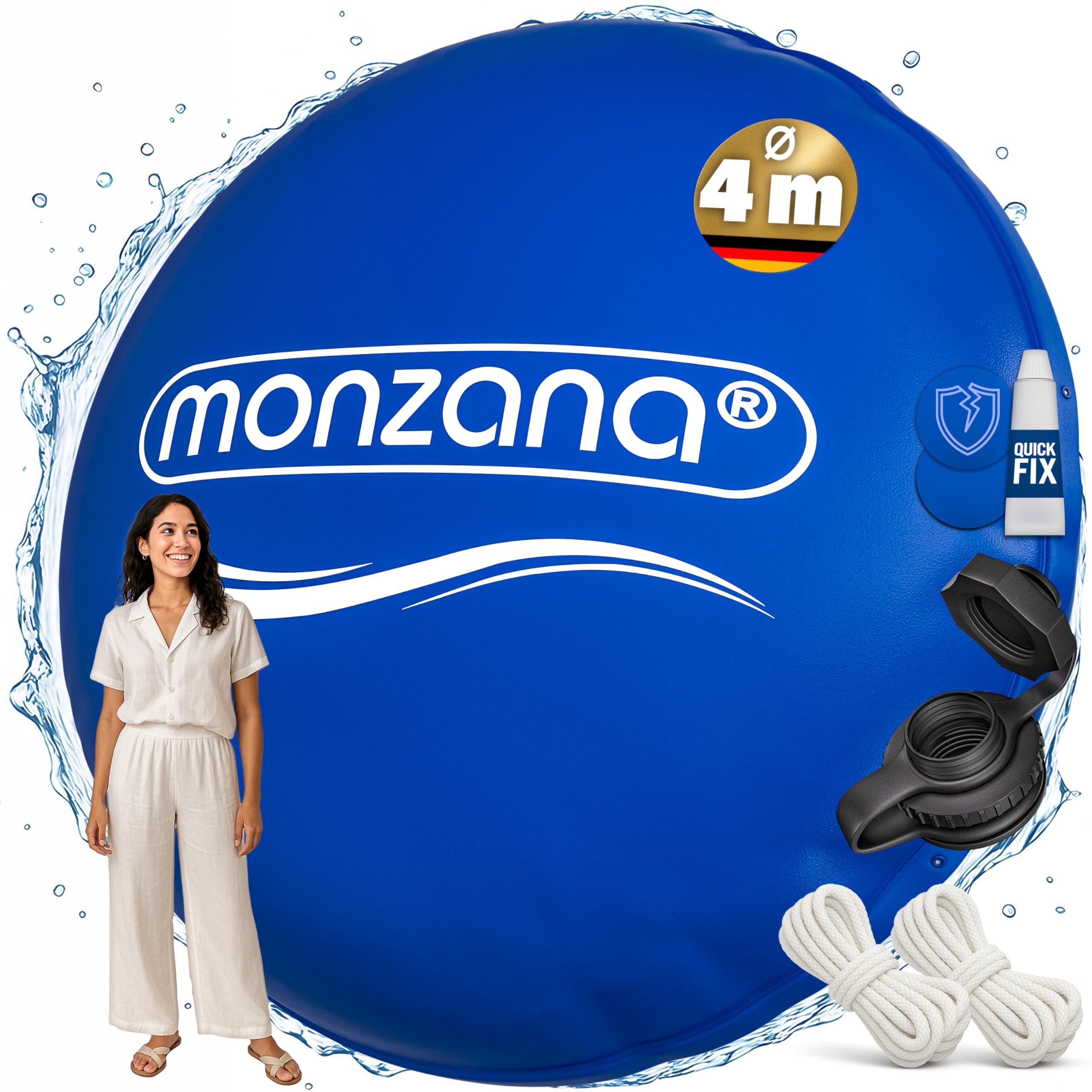 Monzana® XXL Pool Pillow 4 Metre Round Inflatable Pool Pillow, PVC Pillows