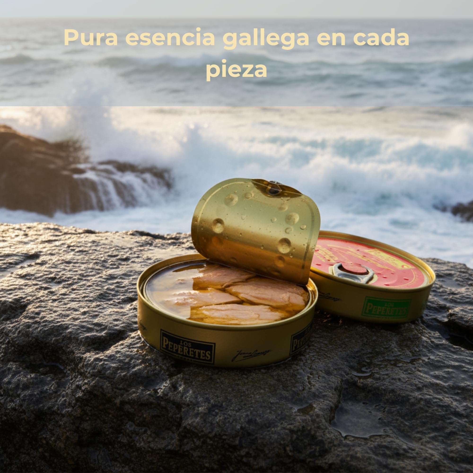 LOS PEPERETES Bonito en Aceite de Oliva 120 g | Atlantischer Gourmet-Bonito | Galicische Handwerkskonserve | Handverpackt in nativem Olivenöl Extra | Natürliches und gesundes Produkt