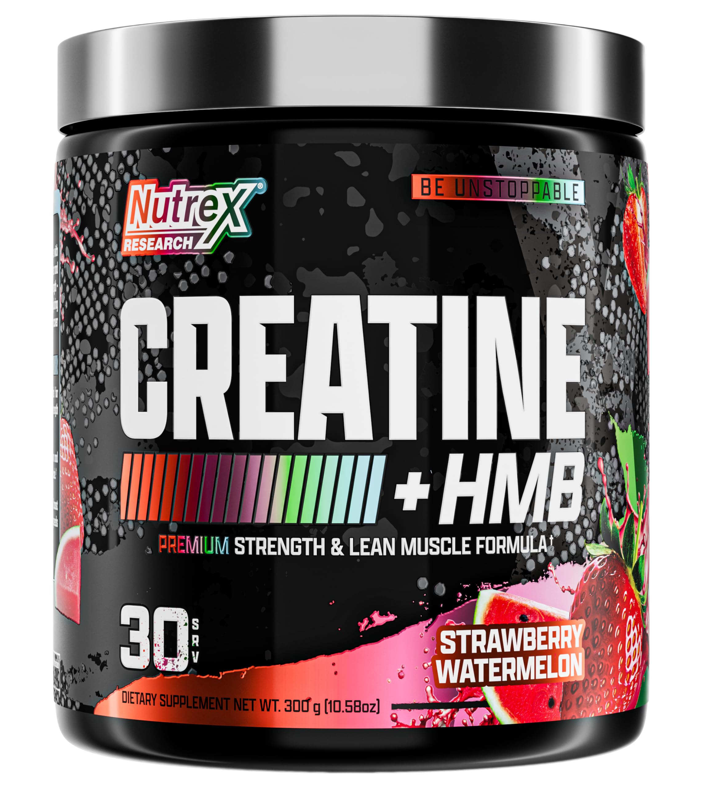 Nutrex Research Creatine HMB Powder - Creatine Monohydrate Powder with HMB for Muscle Growth, Strength, Energy and Performance - Transparent Formula