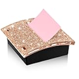 Eersida Rhinestone Self Stick Note Pad Holders 4 x 4 Inches Rose Gold Cute Note Holder Sticky Dispenser Bling Memo Stick Dispenser for Office Employee Coworkers Gifts Home Desk Supplies