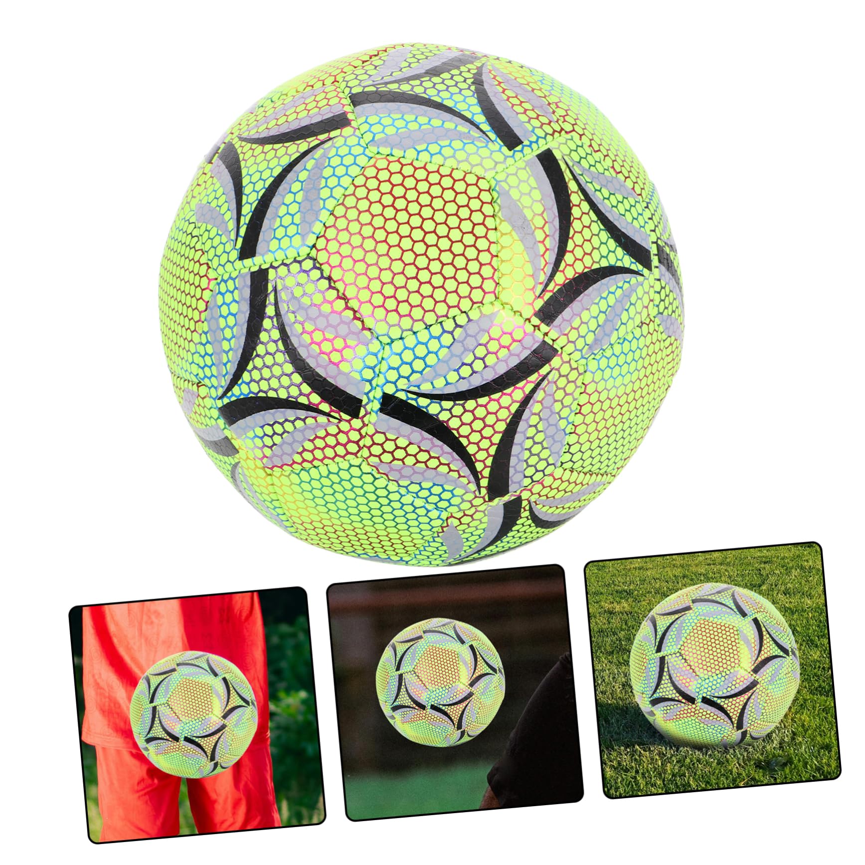Pelota de Fútbol Nocturna de Entrenamiento para Jóvenes Fútbol de Competición con Efecto y Alta Durabilidad para Partidos Diurnos y