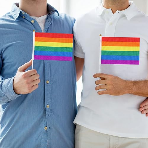 Miniatura 7 de 28 piezas de decoraciones de arco iris de orgullo gay, suministros para fiestas, 32 piezas, mantas textiles para mudanzas, 54 x 72 pulgadas, manta