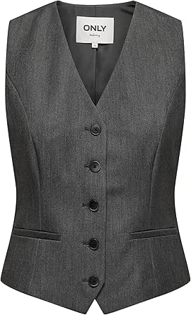 ONLY Damen Weste ONLIRIS-HATTIE - Anzugweste Aus Polyester Viskose Mix