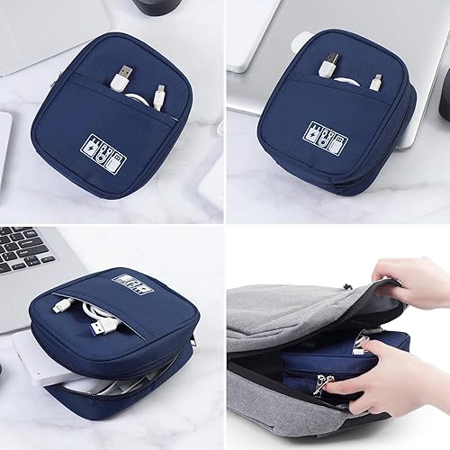 Miniatura 7 de E-Tree Bolsa de almacenamiento para pequeños dispositivos electrónicos y accesorios, bolsa técnica, funda organizadora electrónica compatible con