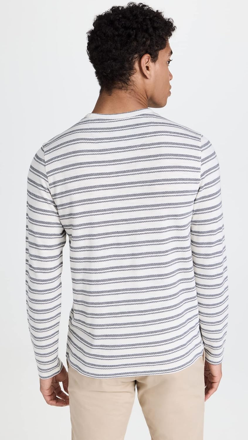 Vince Mens Chevron Stripe L/S Crew - Image 3