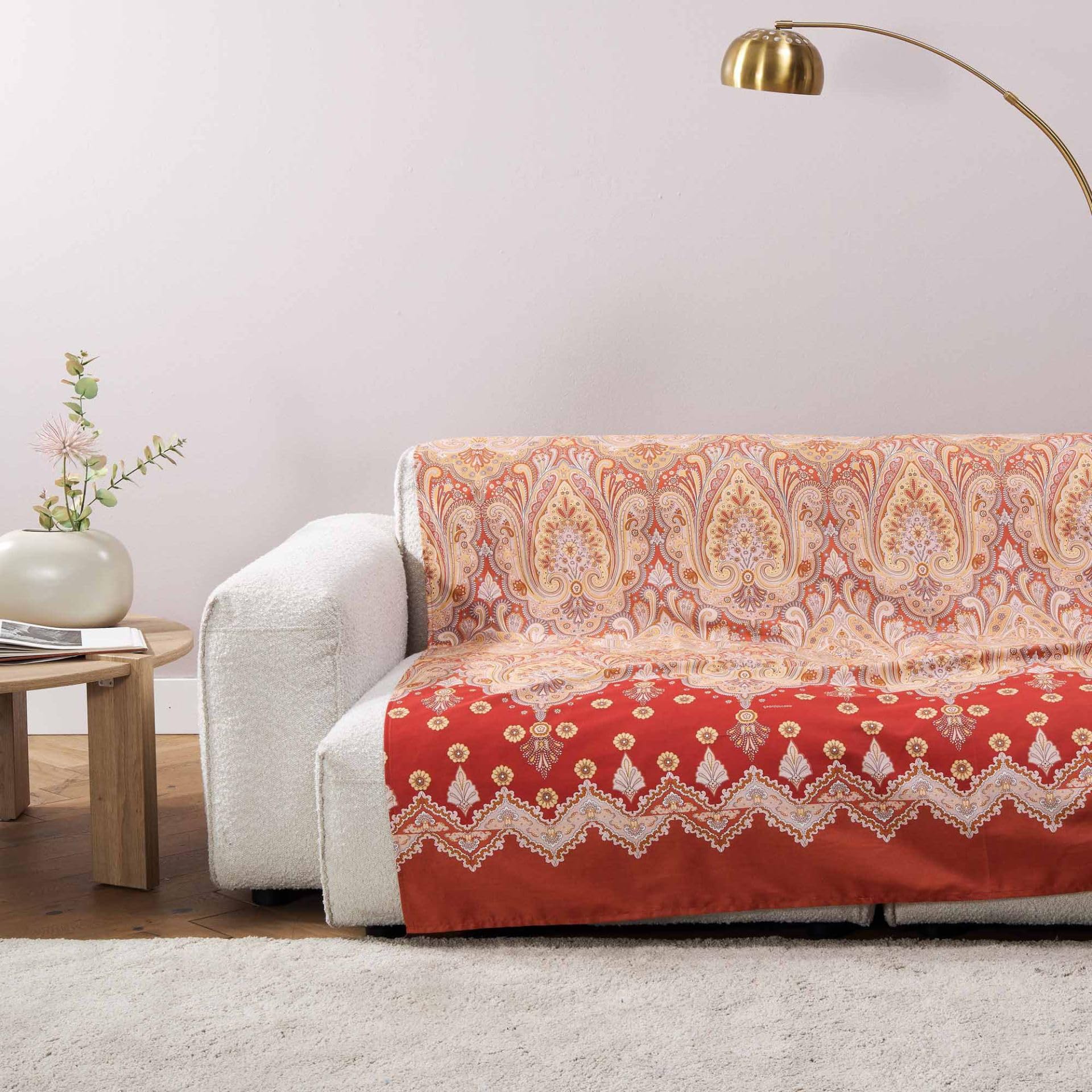 Bassetti ISOLABELLA Foulard aus 100% Baumwolle in der Farbe Rosso R1, Maße: 180x270 cm -9330044