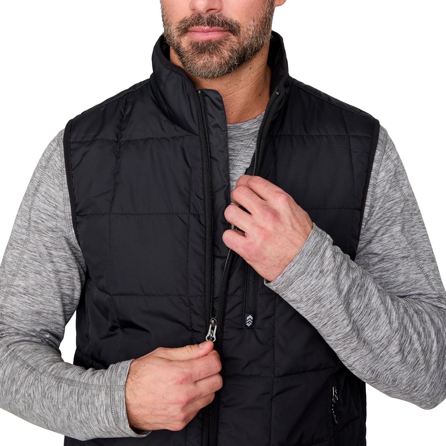 Free Country Mens Puffer Vest Lightweight Warm Jacket with Pockets Sleeveless Outdoor Packable Work Jacket for Men-Stimson - Image 3