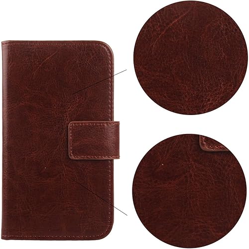 Miniatura 5 de Gukas Funda de piel sintética con tapa para Motorola Moto One ProZoom  P40 Note (marrón)