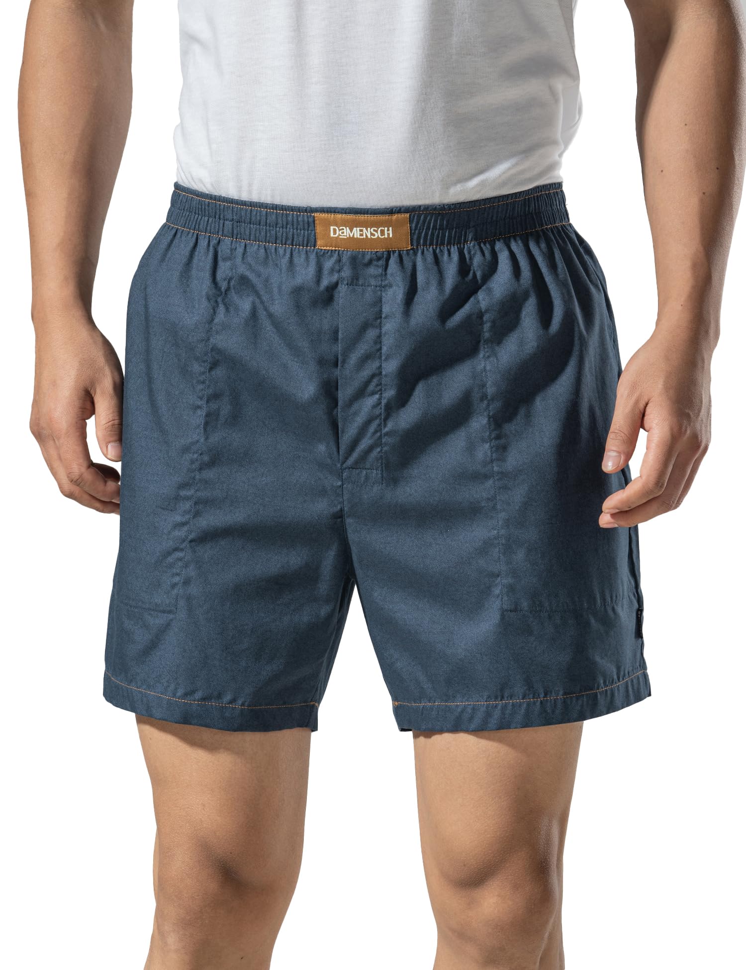 Regular Fit Solid 100% Soft & Durable Cotton Boxer Shorts Dual Pockets Anti-Bacterial Moisture Wicking Microfibre Waistband Ultra-Light Boxers for Men-image-38