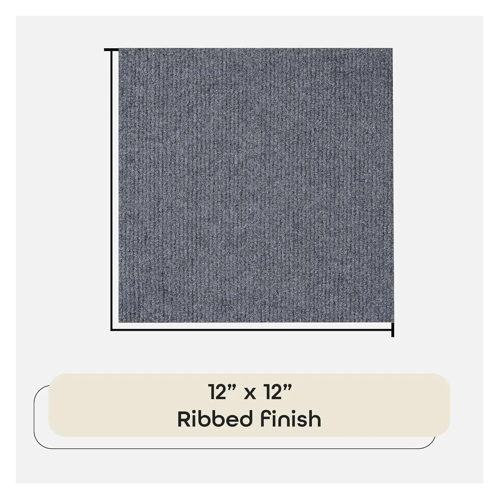 Dalles de sol en vinyle autocollantes, Dalle de moquette auto-adhésive à peler et coller 30x30cm paquet 10 multicolore(White)