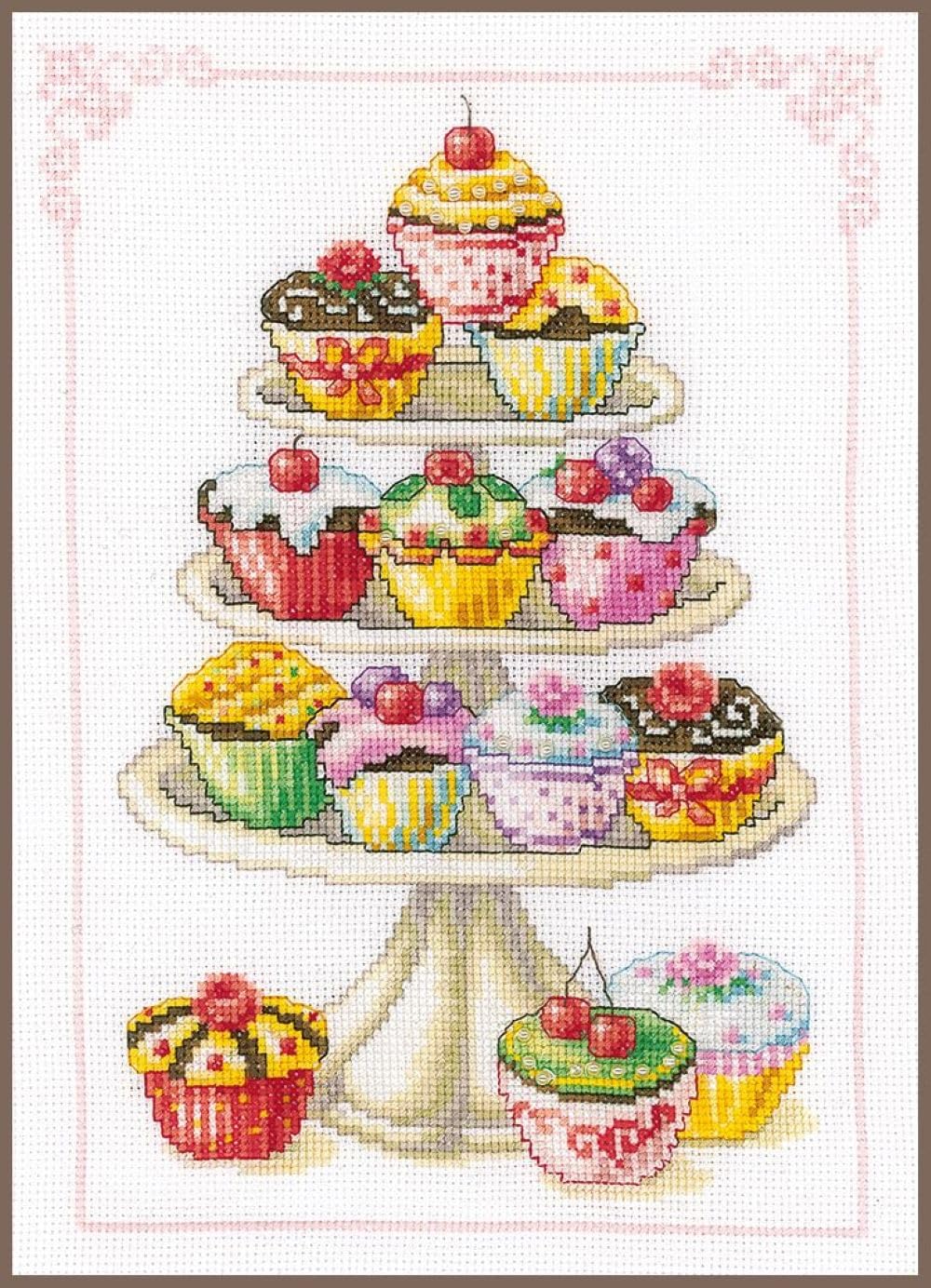 Vervaco Counted cross stitch kit Cupcakes, DIY