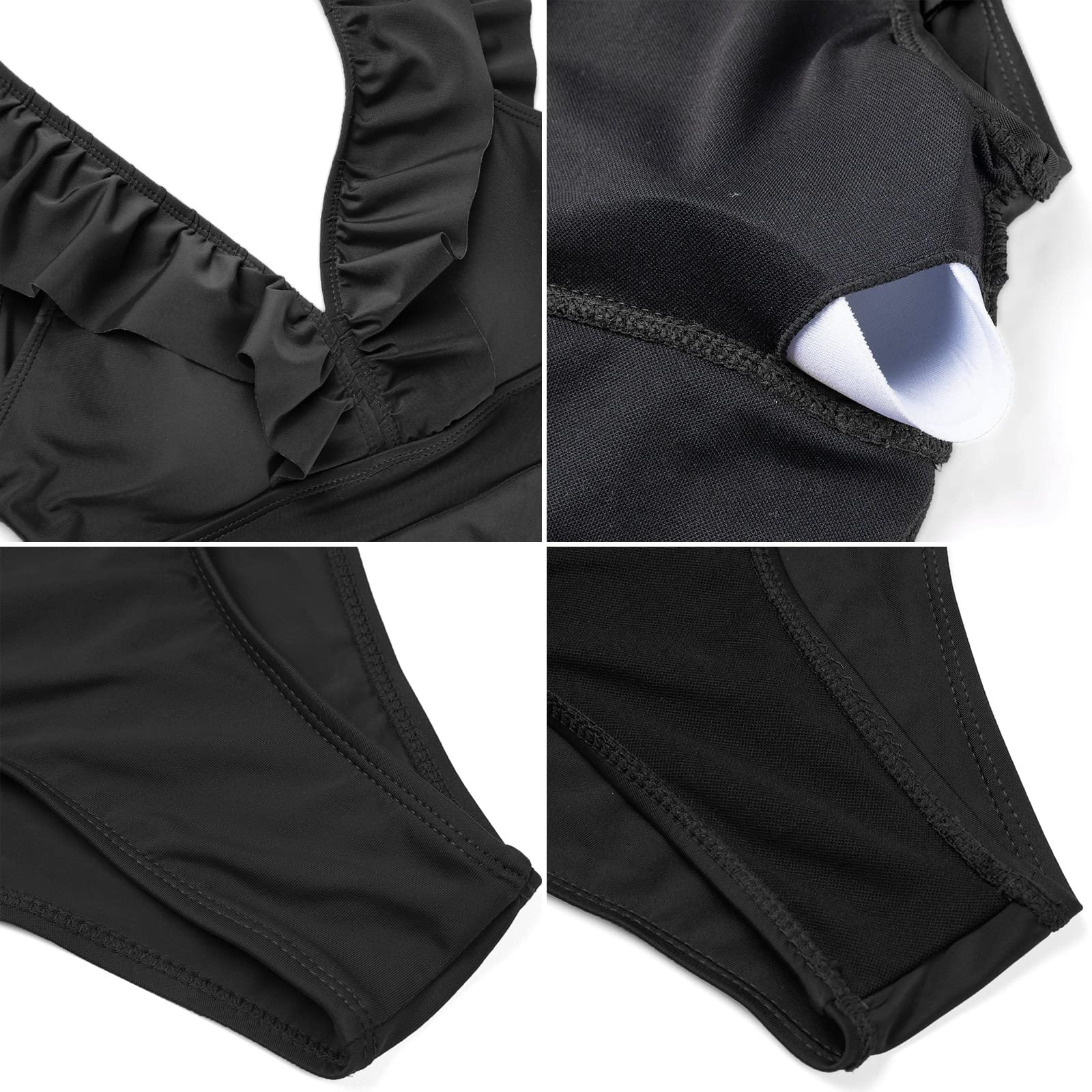 heekpek Traje De Baño Mujer Una Pieza Moda Monokini Push Up Brasileño Rayas Floral Impresión Baño Bañador Traje Bikini Bañadores De Mujer Tallas Grandes Ropa de Baño Cuello en V