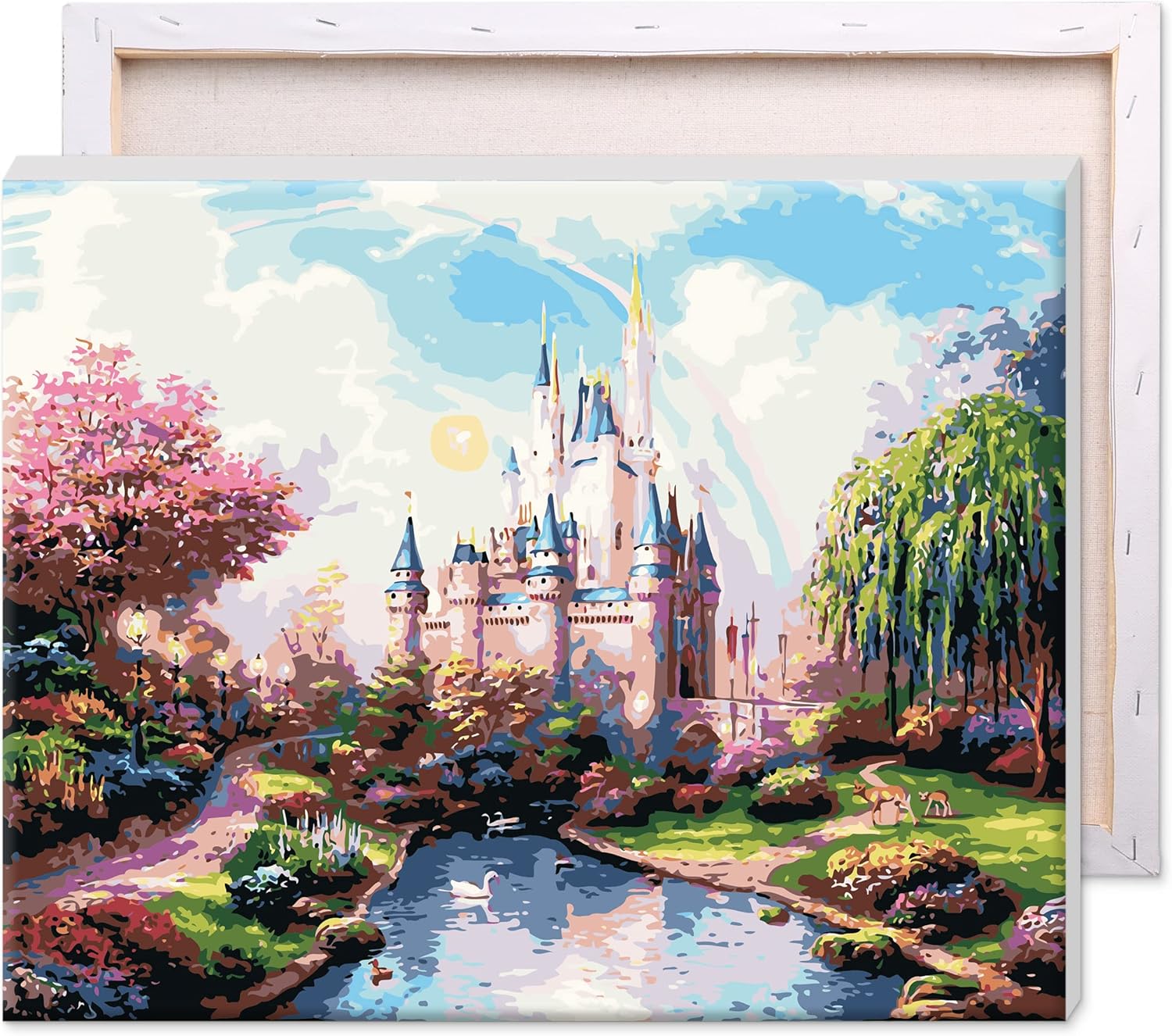 RIHE DIY Oil Painting Paint by Numbers Kits Mounted on Wood