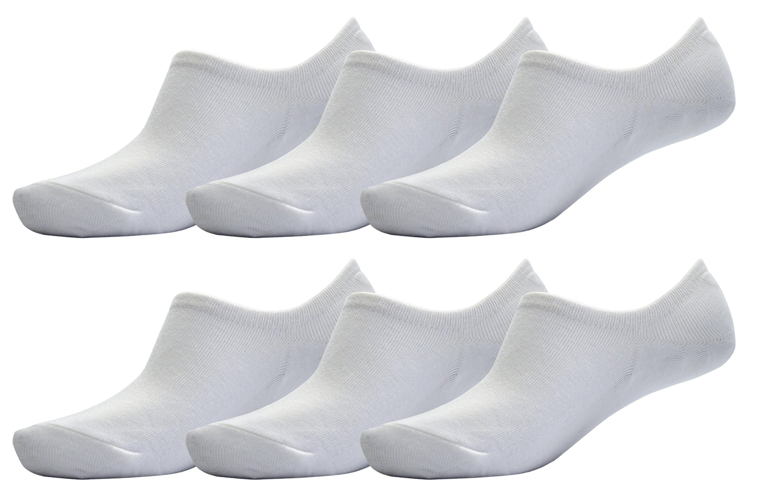 Octave Men's White - 6 Pairs Octave® Trainer Socks, No Show Ankle Socks, Bamboo Trainer Socks For Casual & Breathable, Ultra Low Cut Liner Invisible Socks For Sneaker Loafers, Summer Ankle Liner Sock (White)