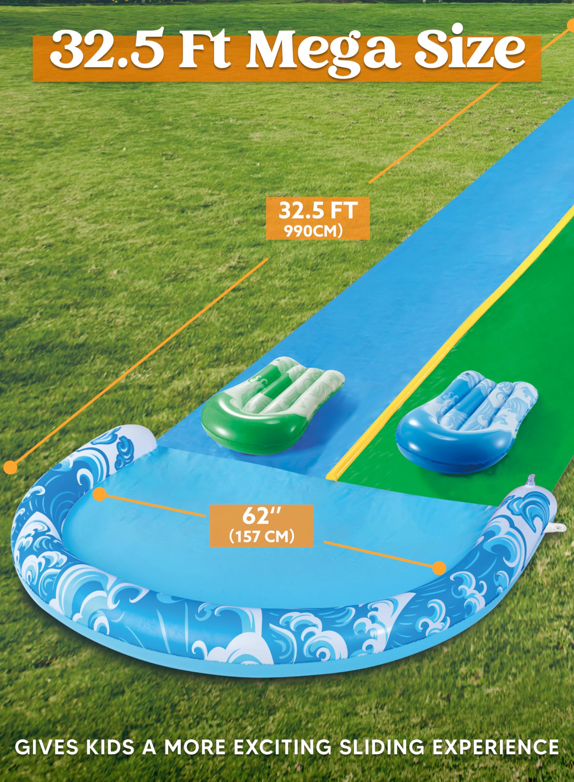 JOYIN 32.5ft/990.6cm Water Slide and 2 Inflatable Boards - Image 2