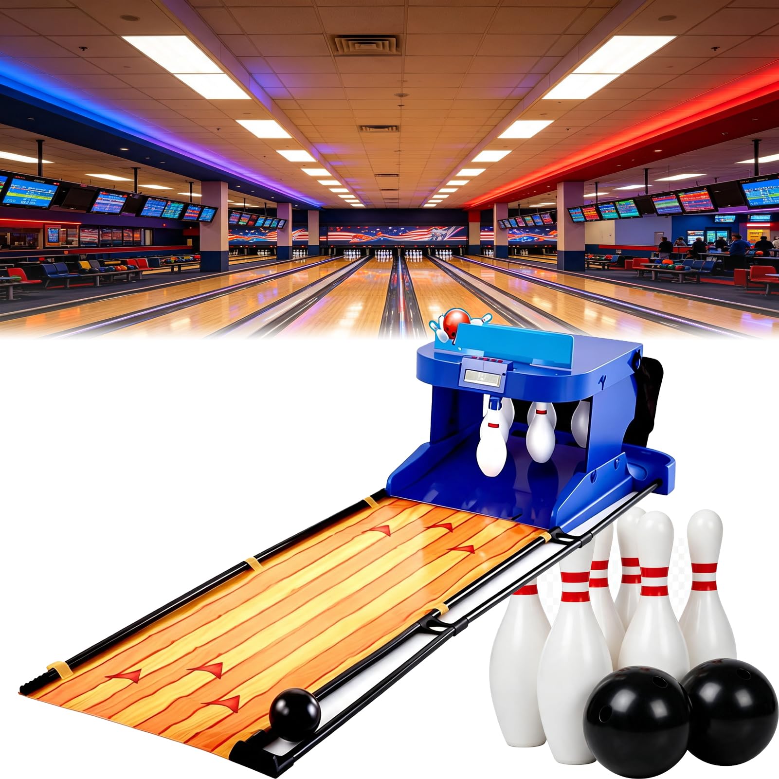 Gioco Di Bowling Elettronico Per Casa Con Reset Automatico E Illuminazione