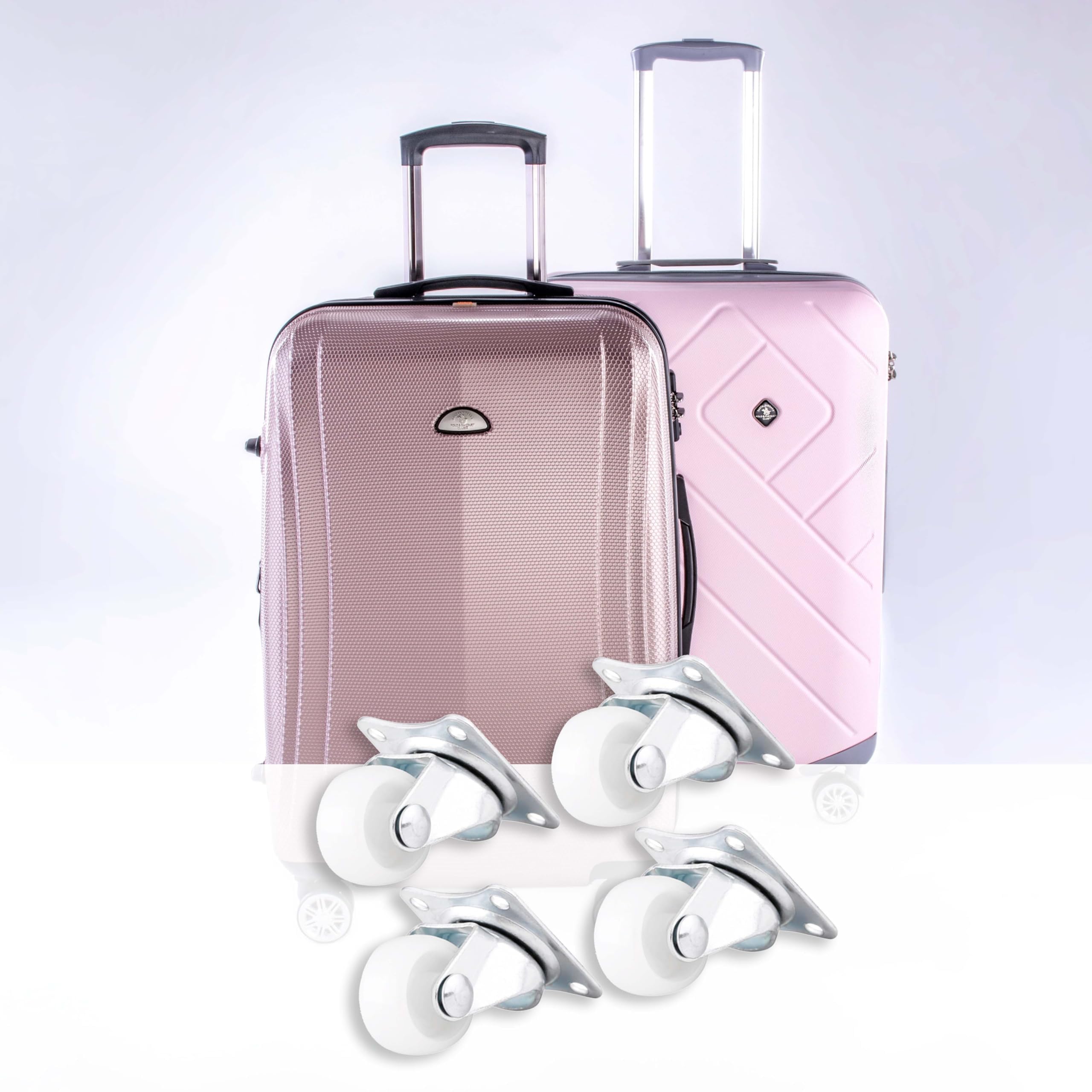 4pcs Caster Wheels, No Noise Polypropylene Caster Wheels, Swivel Plate Castors for Furniture Trolley Chair