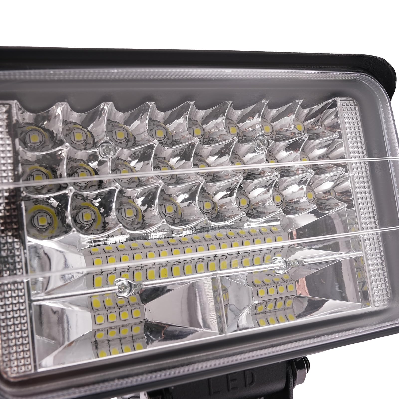 48W LED-Arbeitsleuchte,Multifunktionales Led Strahler Tragbare LED-Leuchte 48 Lampenkugeln Kabellose LED-Leuchte für Outdoor-Wanderungen, Hundespaziergänge, Camping (Schwarz)