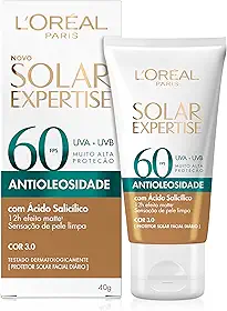 Protetor Solar Facial L'Oréal Paris Solar Expertise Antioleosidade Fps60 Cor 3.0 Média 40G