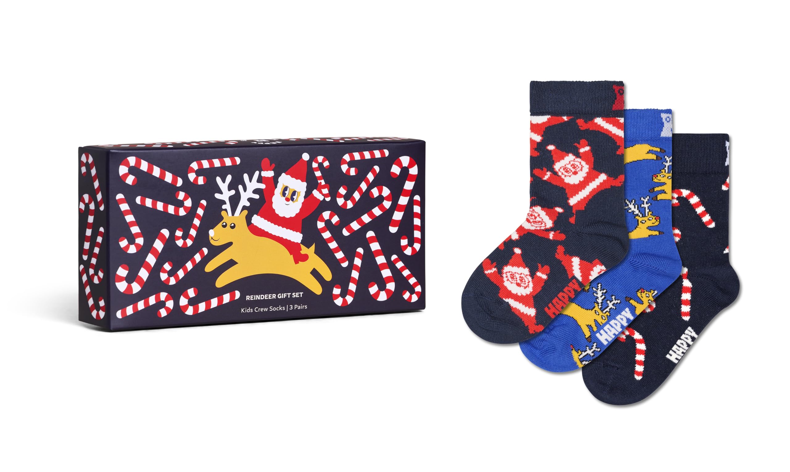 Happy Socks Kids 3-pack Santa And His Helper Gift Set Chaussettes Mixte (lot de 3)
