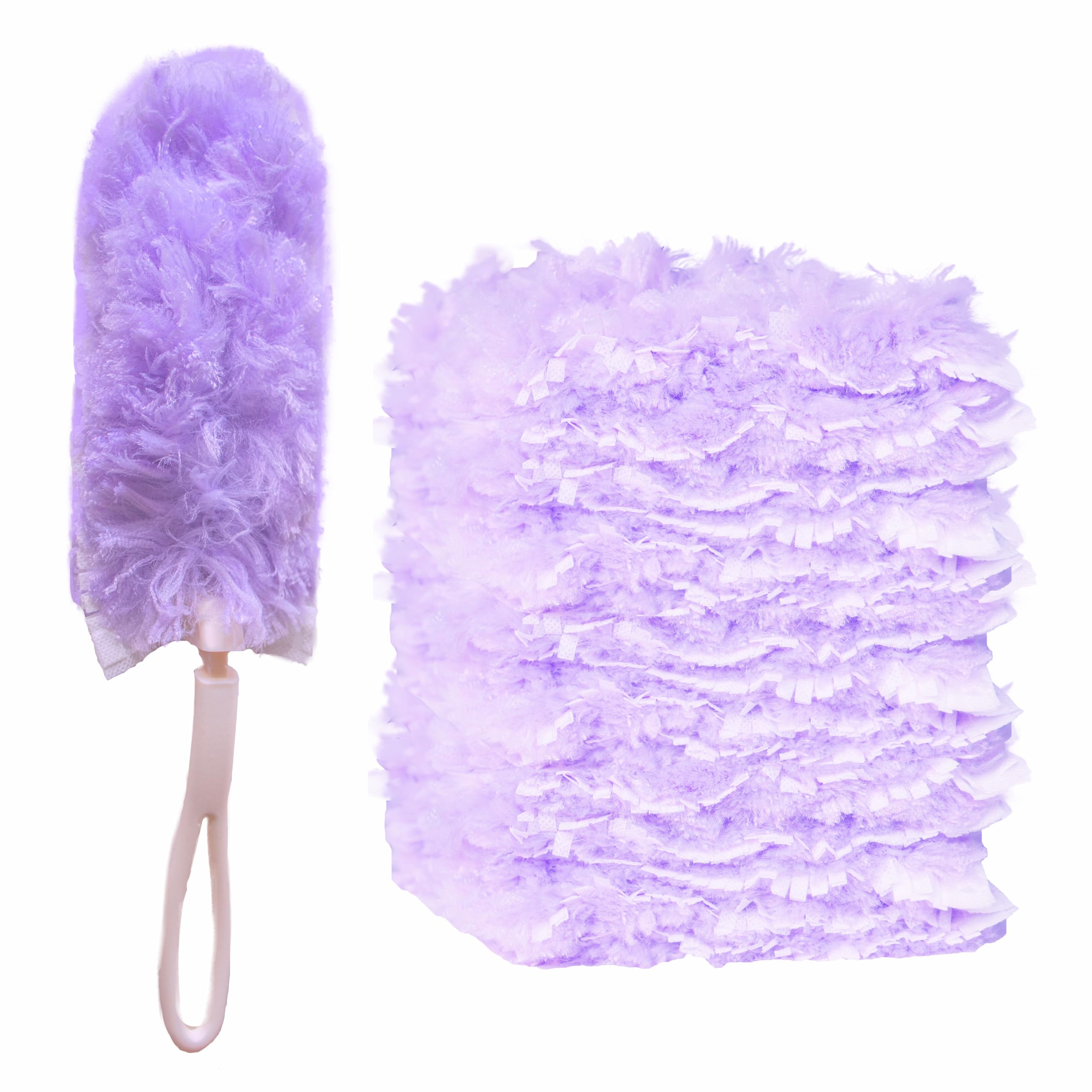 JEBBLAS Disposable Dusters Refills, Heavy Duty Electrostatic Duster Head Total 12 Duster Refills, Purple