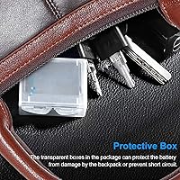 Vista 5 de Batería de 1800 mAh (paquete de 2) y cargador rápido USB para GoPro Hero 8/7/6/5 negro (totalmente compatible con original)