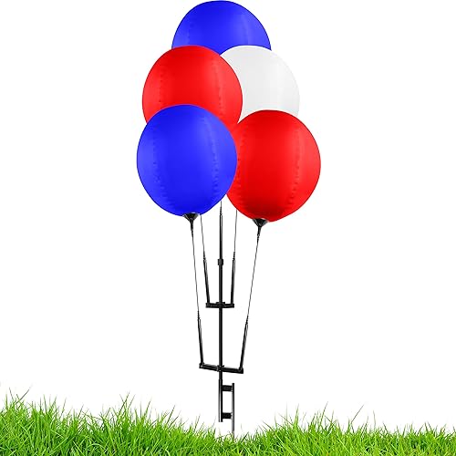 Miniatura 2 de Reutilizable Globo Cluster Kit wEstaca color rojoblancoazul